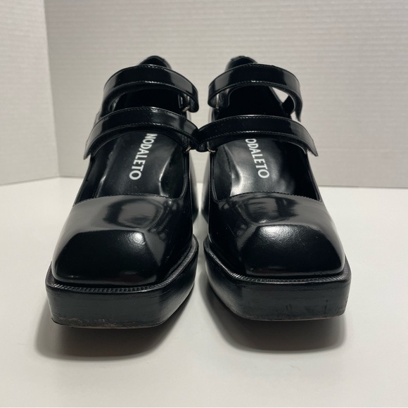 NODALETO Bulla Babies Mary Jane Platform Heels | Black Gloss Leather | EU 38 - Picture 11 of 11